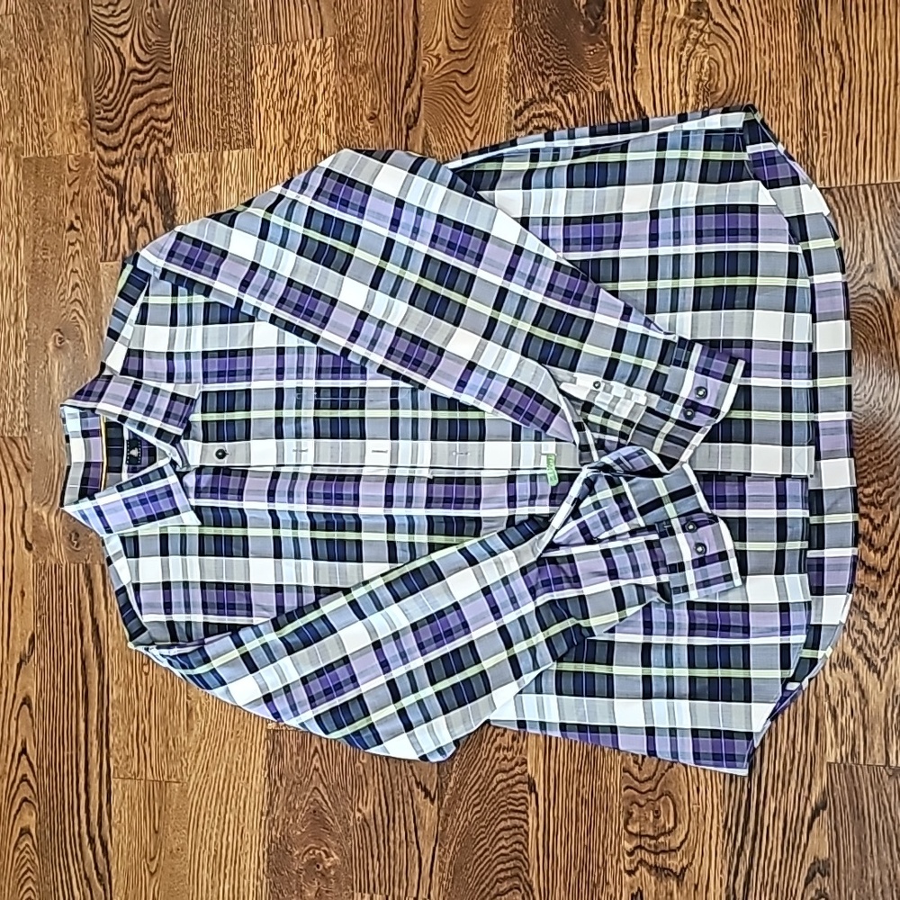 Robert Talbott Men's Plaid Button Down Shirt - image 2